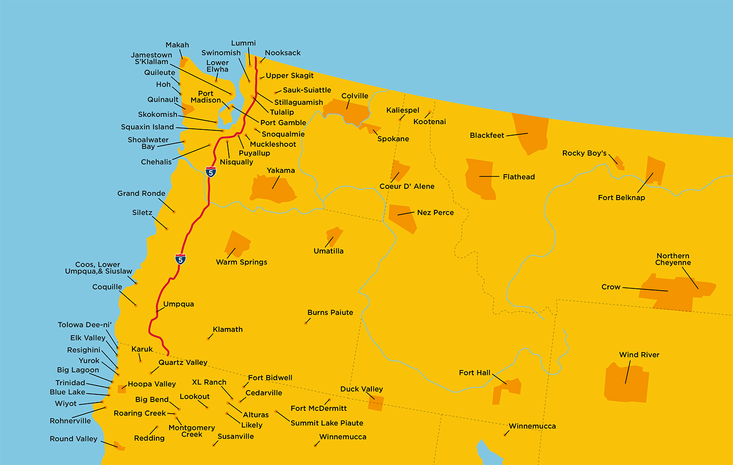 Tribes and Reservations Located in the Northwest